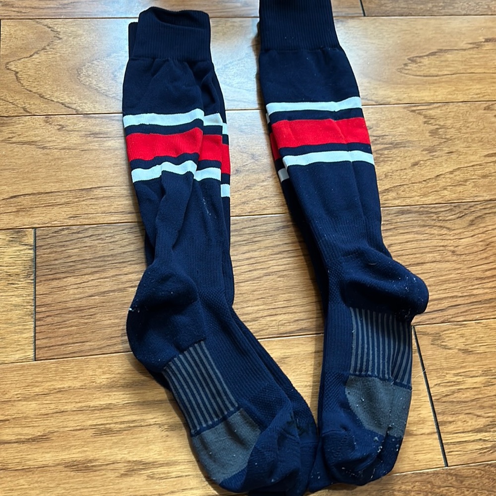 Patriotic softball socks